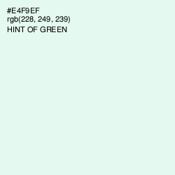 #E4F9EF - Hint of Green Color Image